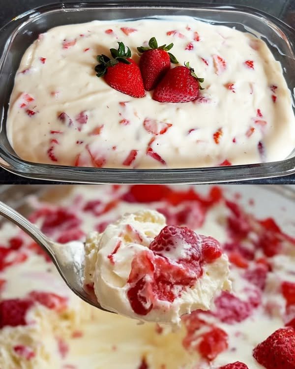 Creme gelado de morango MinhaCasaMinhaVida j