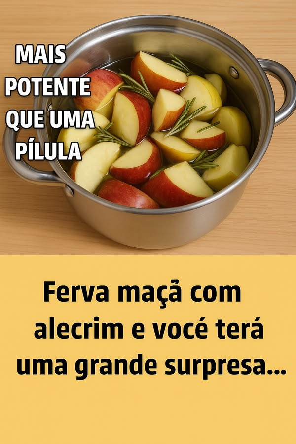 Ferva maçã com alecrim