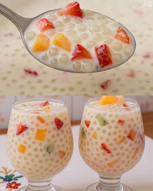 Sagu de frutas delicioso