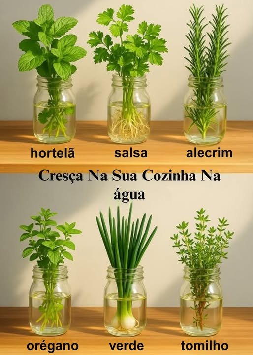 6 ervas que podem crescer na água sem usar terra