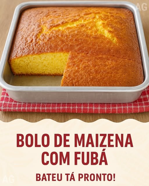 Bolo de Maizena com Fubá Seguros J
