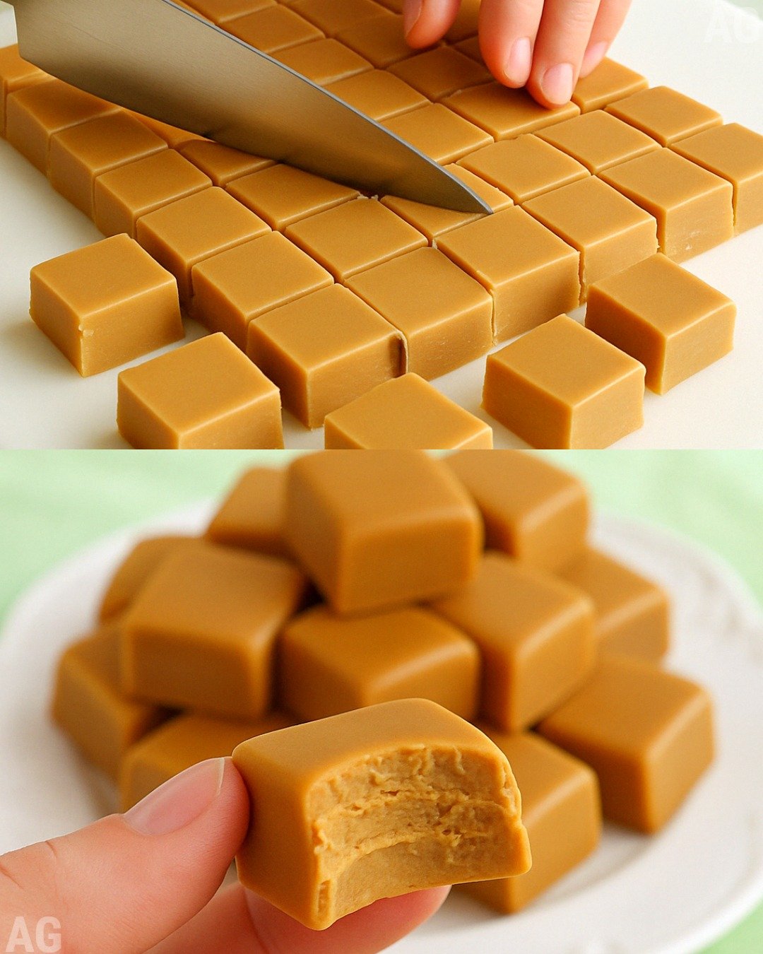 Quadradinhos de Doce de Leite sem ir ao fogo