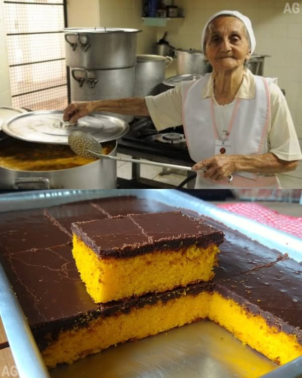 Bolo de cenoura com cobertura de chocolate LP