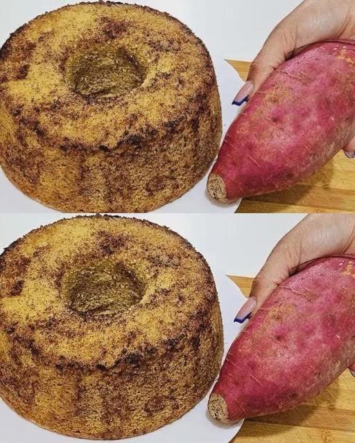 Bolo de batata-doce sem farinha de trigo e sem leite