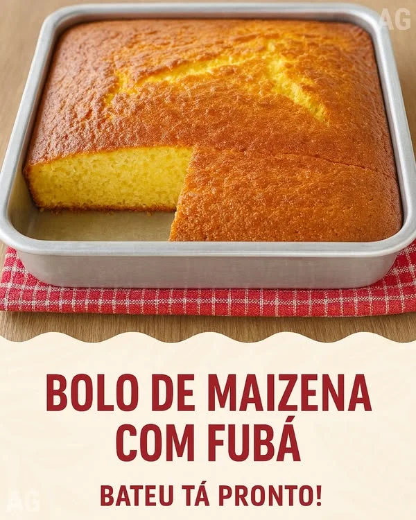 Bolo de Maizena com Fubá LP