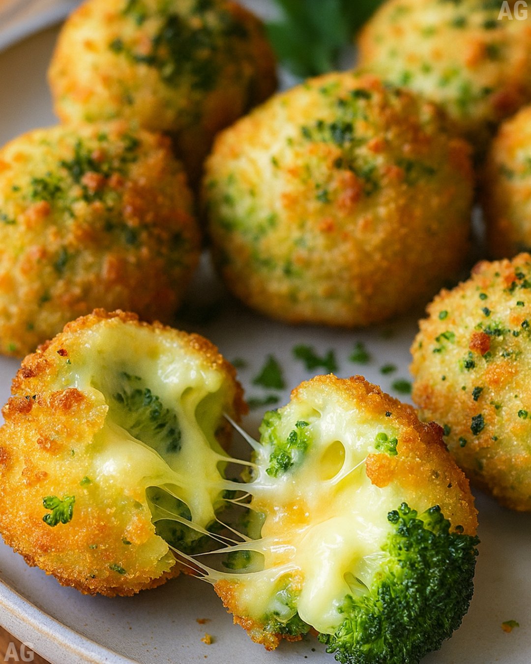 Bolinho Crocante de Brócolis com Queijo