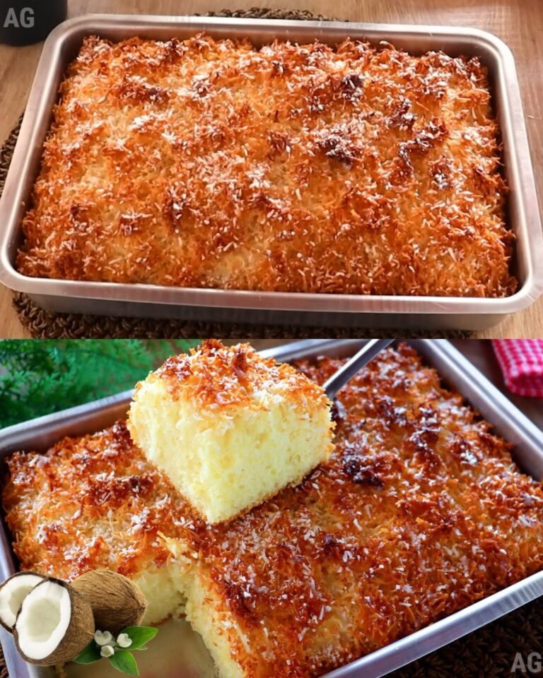 Bolo cuca de coco massa fofinha