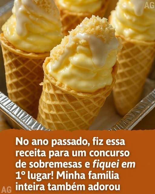 No ano passado fiz essa receita para um concurso de sobremesas e fiquei em 1º lugar