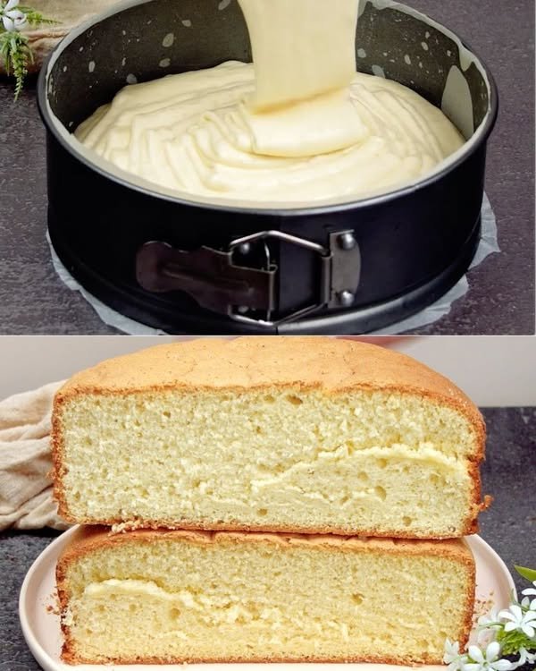 Bolo de 3 Ingredientes bateu assou não sobra um farelo