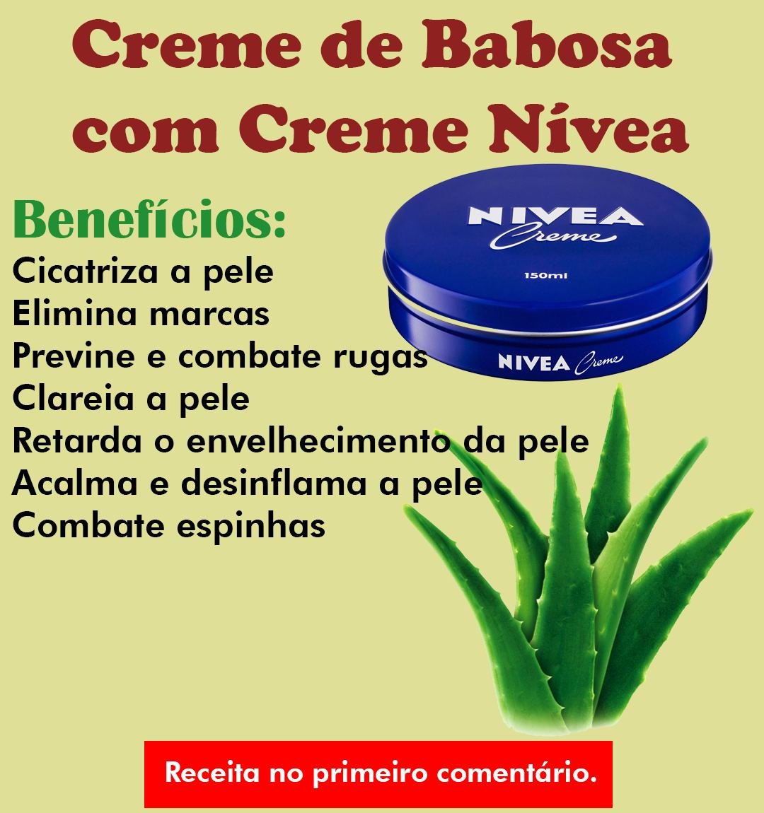 Babosa e creme Nívea