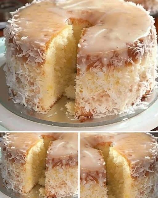 Bolo de leite condensado com coco