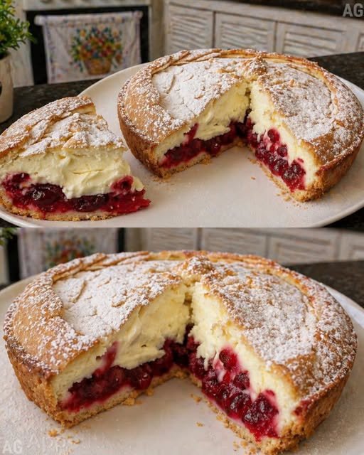 Torta de Frutas Vermelhas com Creme