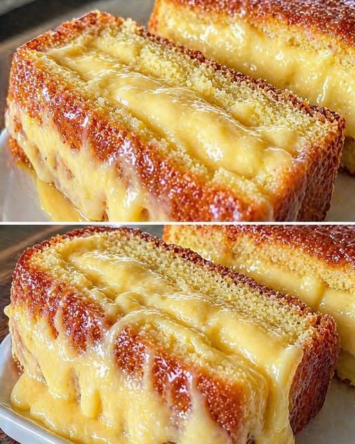 Bolo de Banana Cremoso com Cobertura Caramelizada